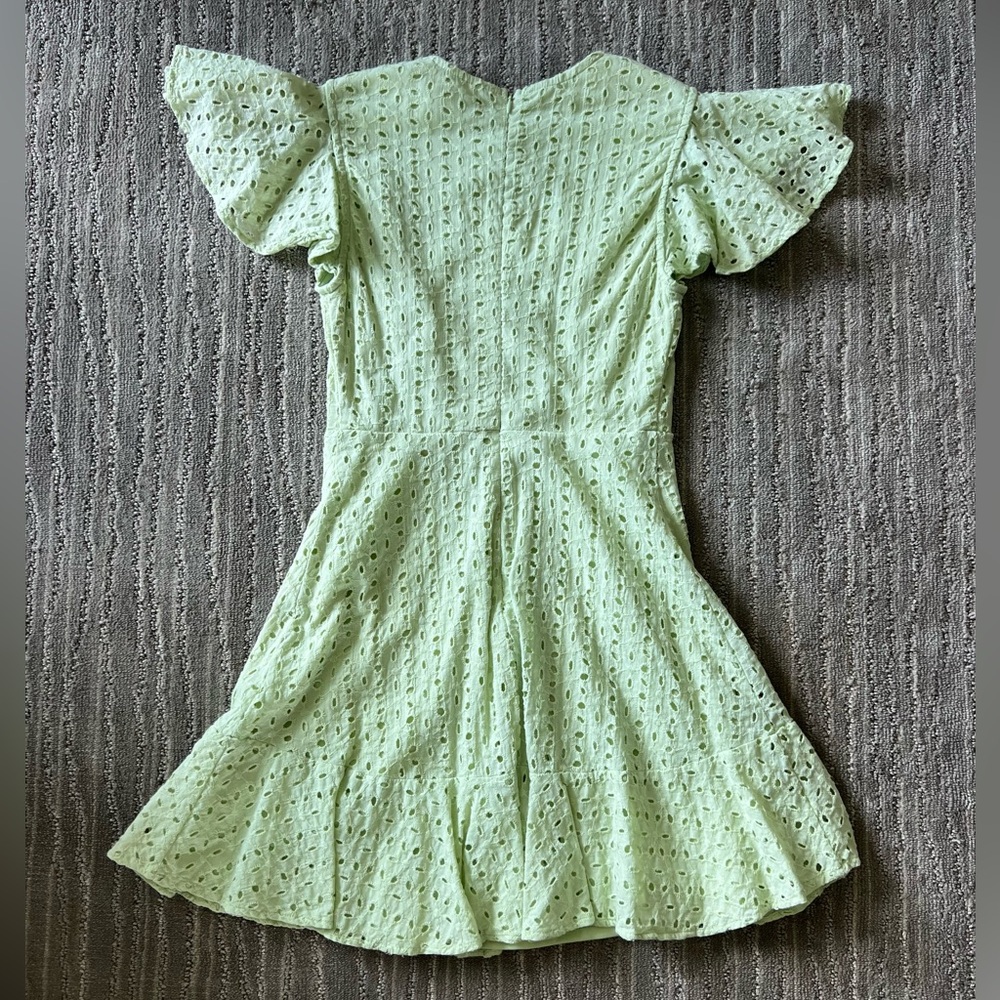 Green Ruffle Mini Dress - Picture 3 of 3
